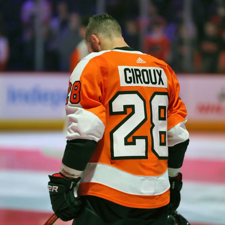 Claude Giroux Philadelphia Flyers Autographed Orange Adidas 2020