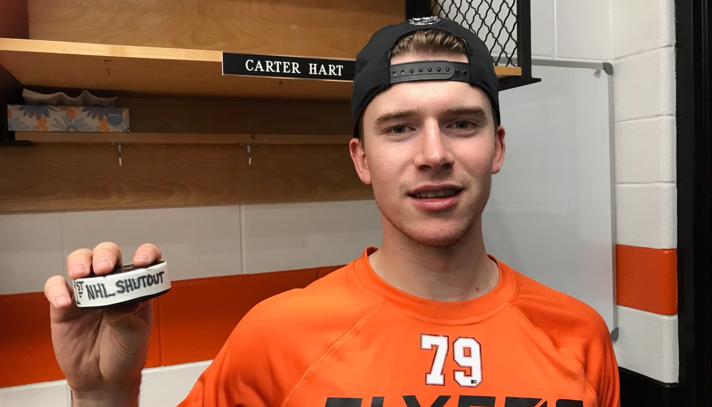 Carter Hart will wear No. 79 for the Flyers — for a very special